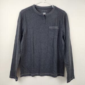 Lahgo Lunya Restore Long Sleeve Henley Shirt Size Large Gray NWOT